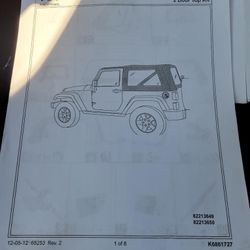 Brand New Jeep Wrangler Mopar Soft Top