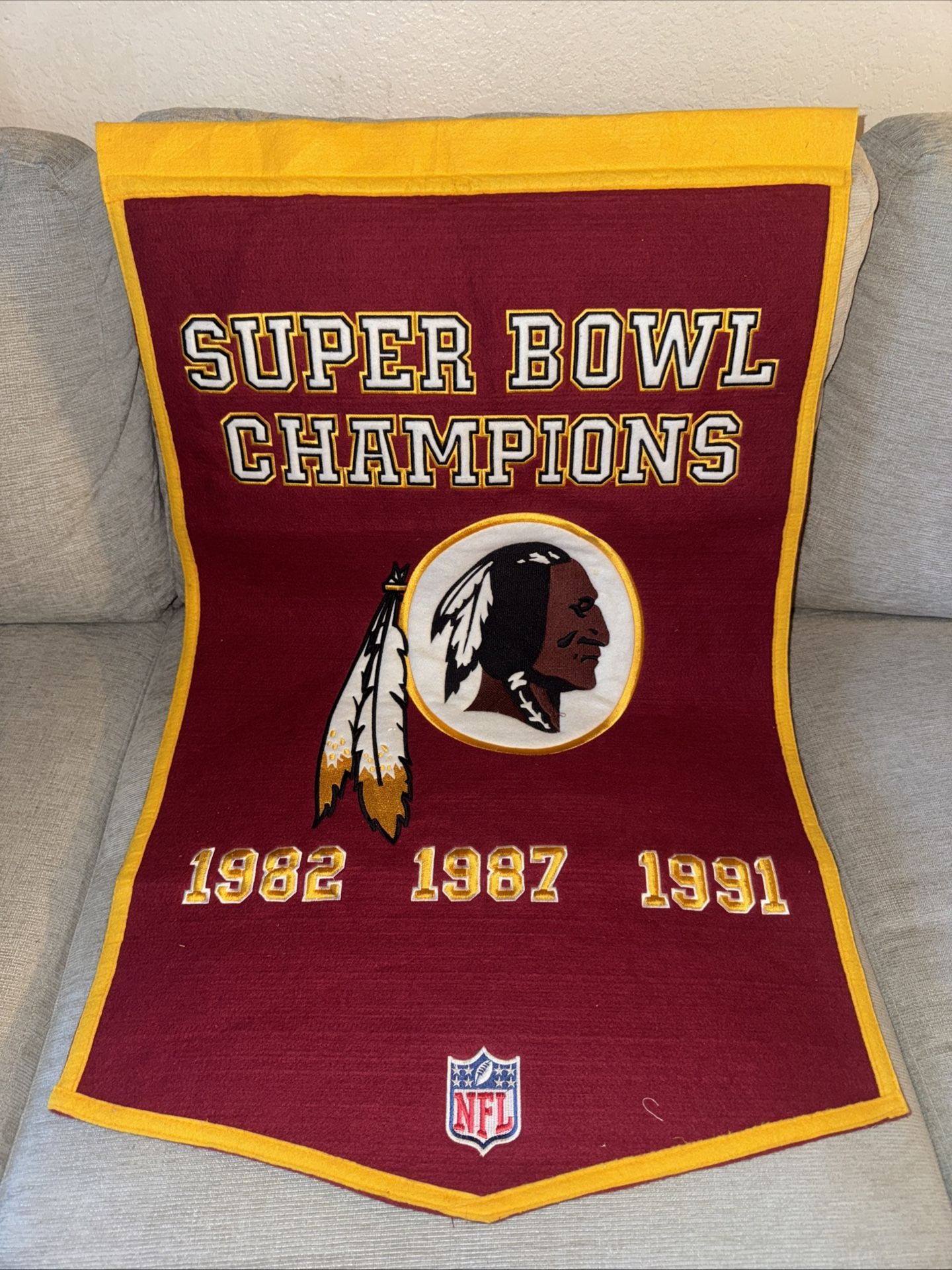 Redskins Banner Super Bowl Vintage 