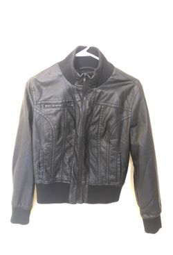 Xhilaration brand faux leather bomber jacket