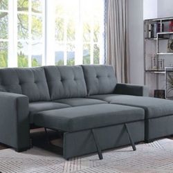 NEW DARK SECTIONAL SOFA SLEEPER