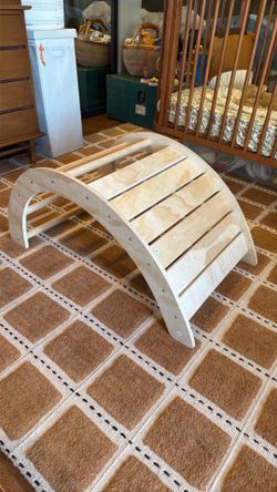Wooden climbing structure