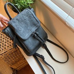 Small Dark Gray Fashion Backpack