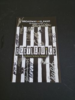 Beetlejuice the Musical Broadway Cast Signed Booklet Show Book Signed 