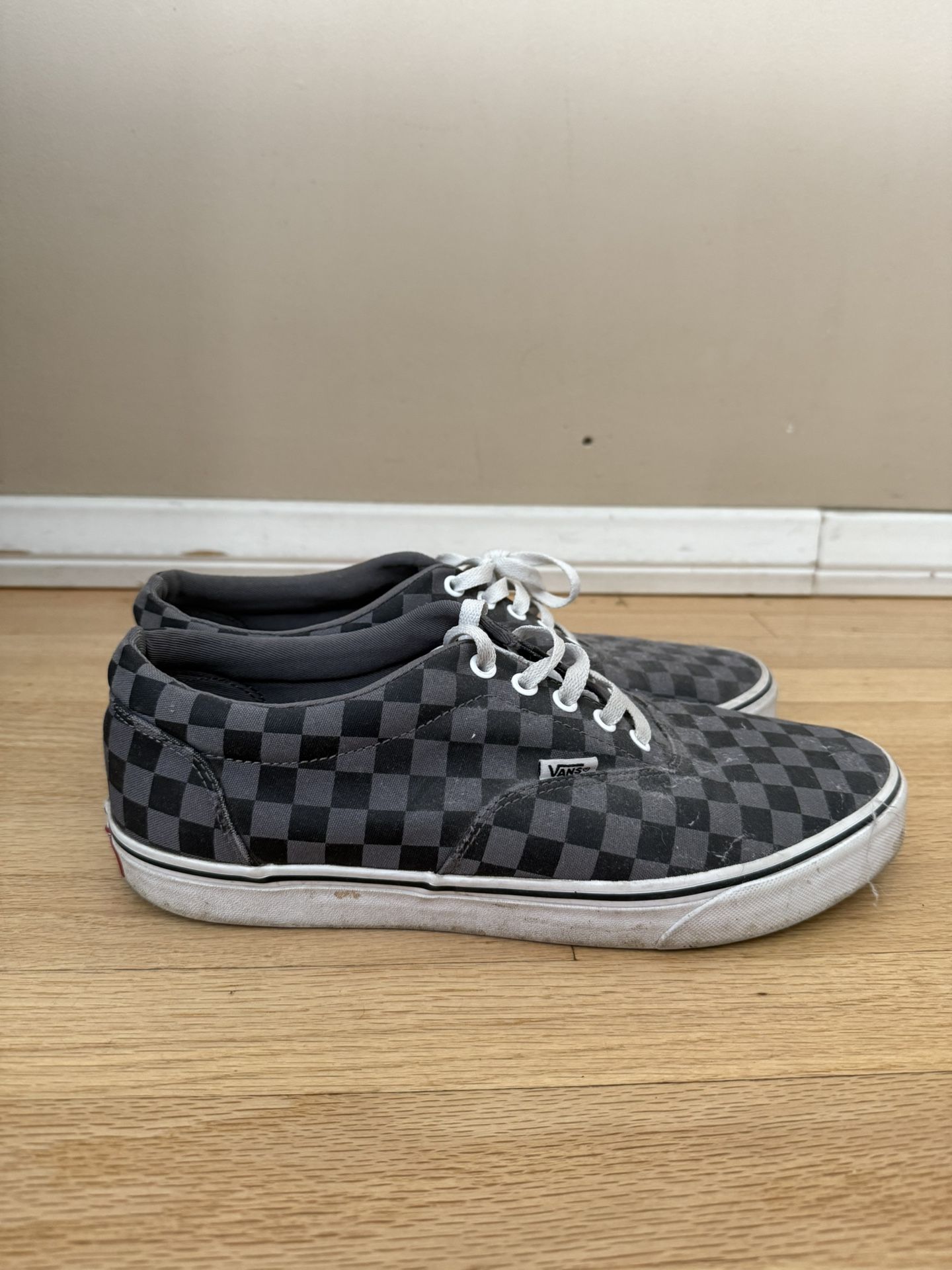Vans Doheny Checkerboard Black Gray Size 12