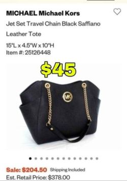 Good Condition
 Michael Kors Black Leather Purse $45