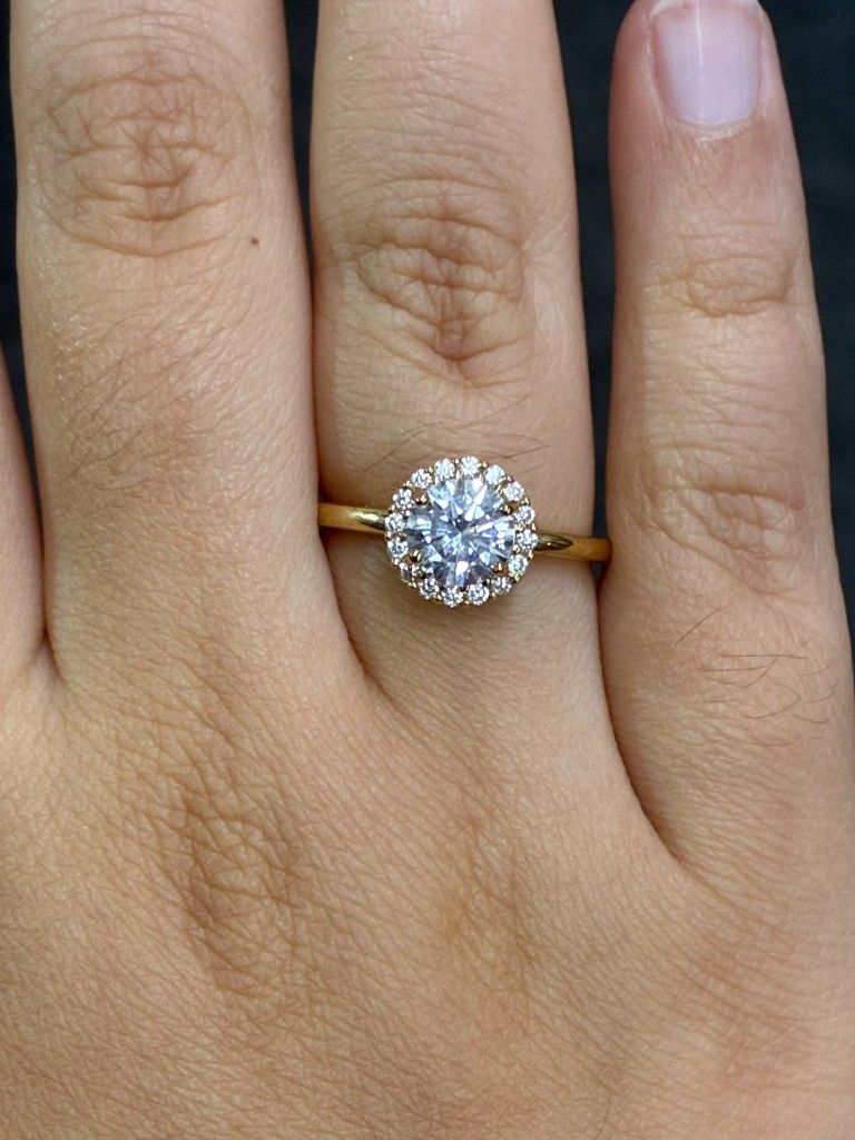 14K Cubic Zirconia Gold Ring