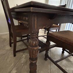  Dining Table -  Antique Solid Wood 
