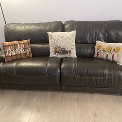Ashley Leather Couch (electric) $500