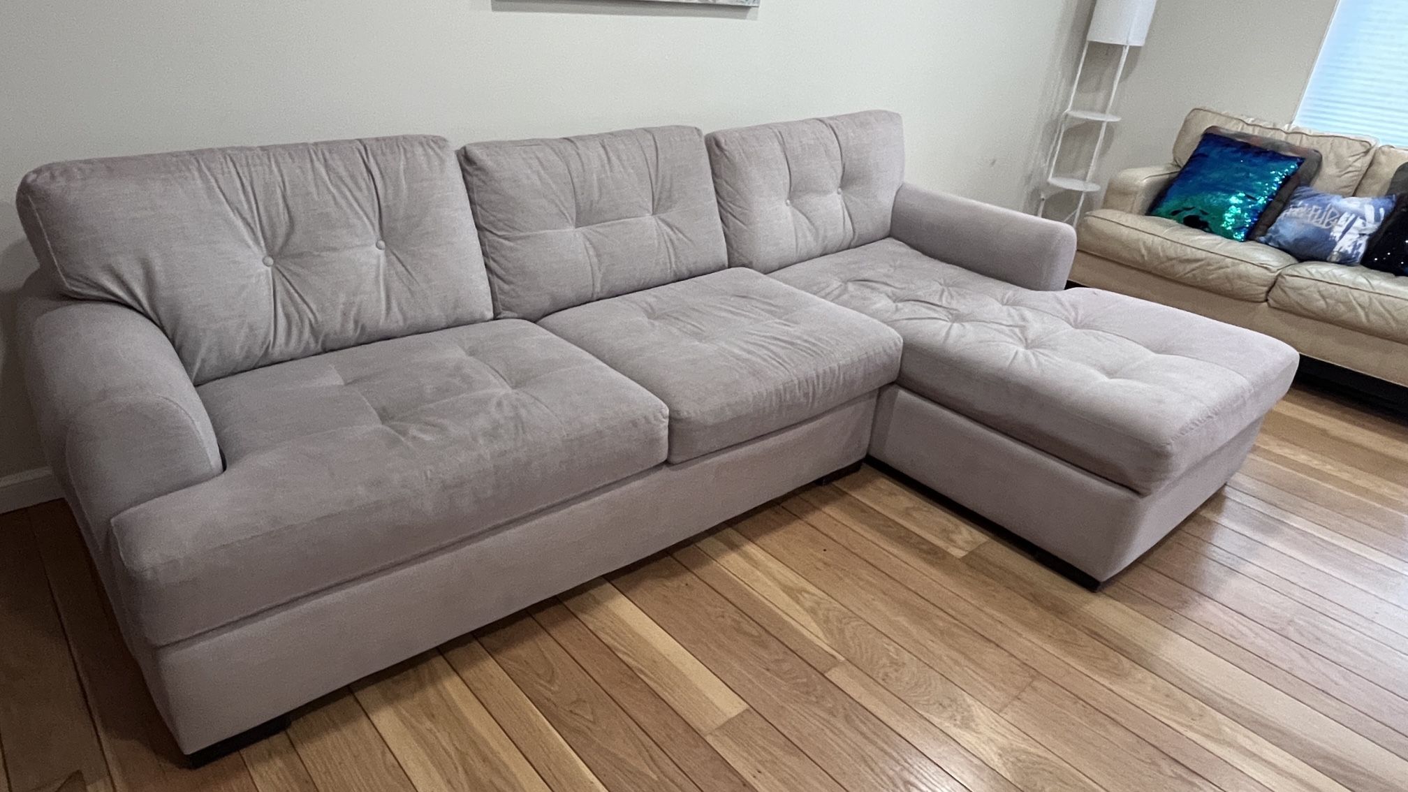 Grey Sectional Sofa - Good Condition - Cozy