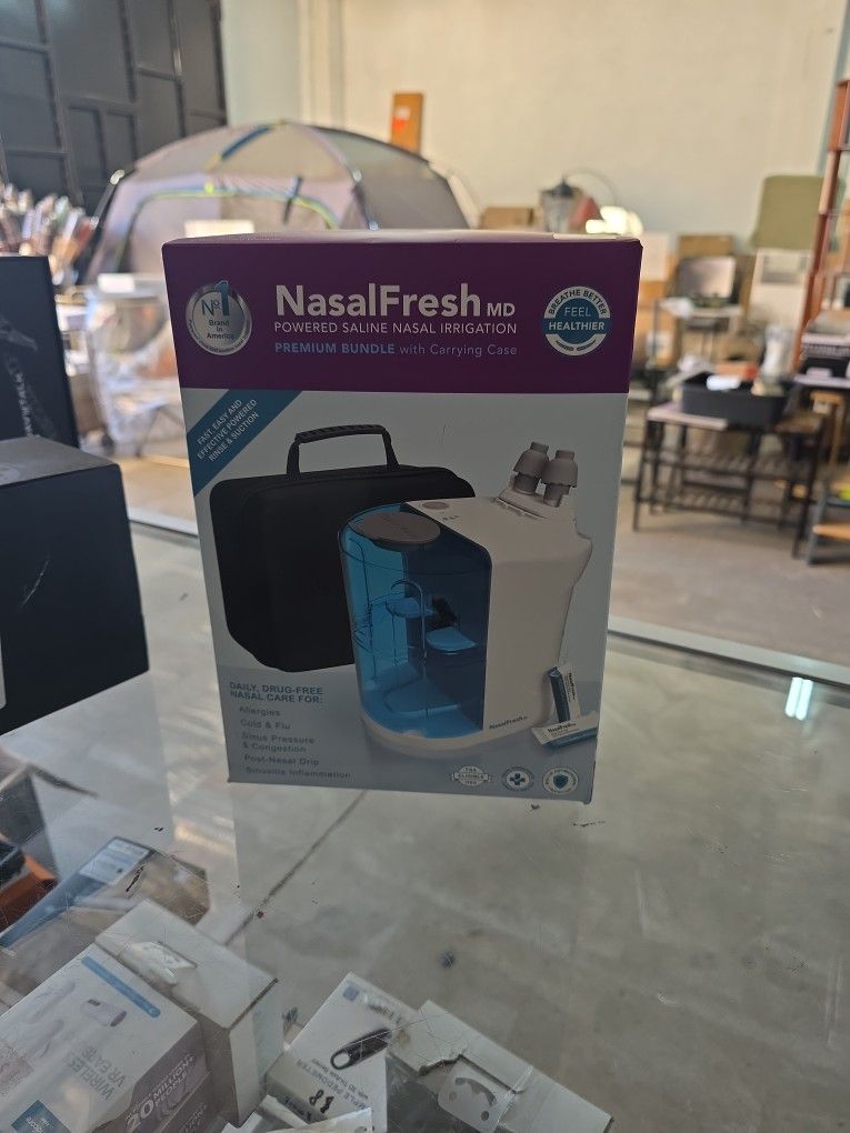 NasalFresh MD Premium Bundle Powered Saline Nasal Irrigation