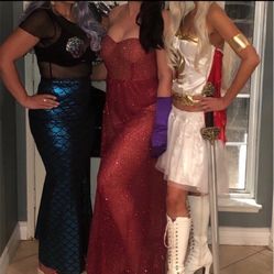  Jessica rabbit red sequin dress Halloween costume