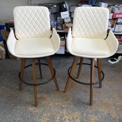 Modern Leather Counter Barstools 
