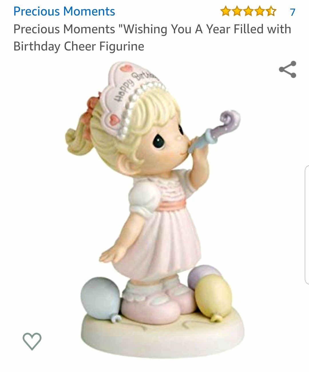 Precious Moments "Wishing You A Year Filled with Birthday Cheer Figurine " Collectible