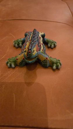 Colorful Mosaic Frog Figurine