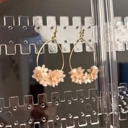Floral Pink Earrings 