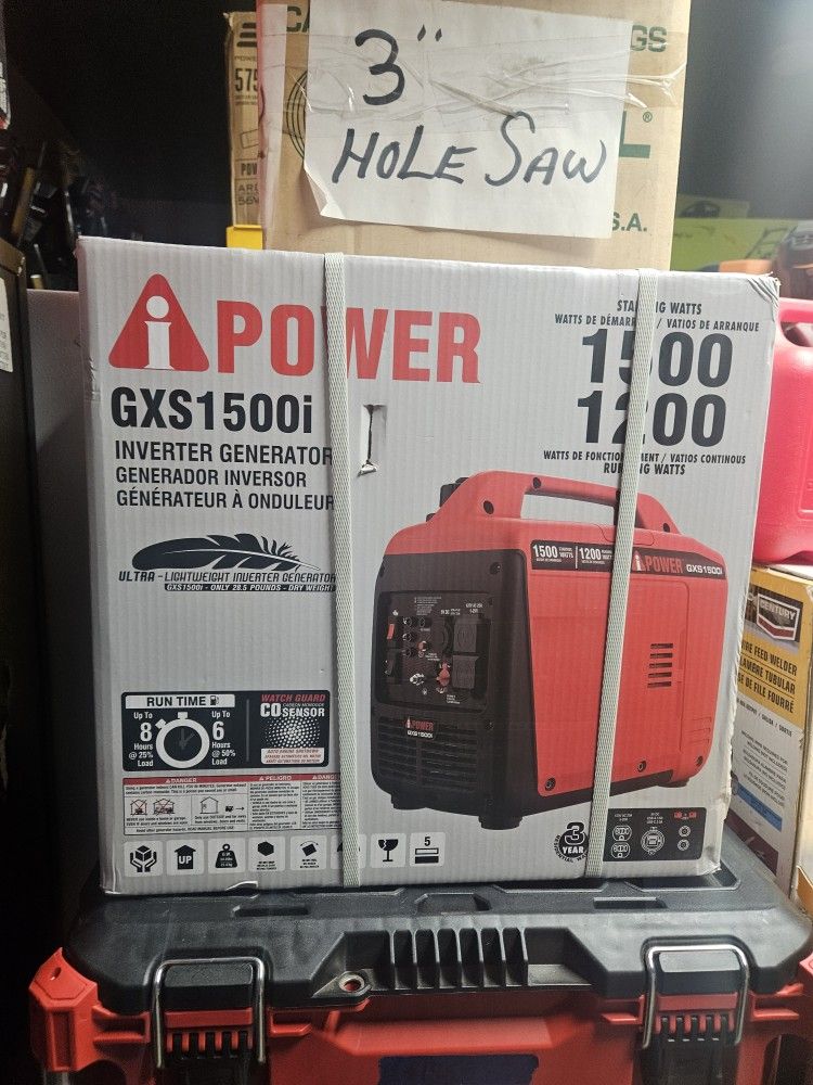 I POWER GAS 1500 WATTS INVERTER GENERATOR NEW