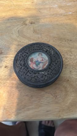 Antique Silver Cosmetic/Makeup Case