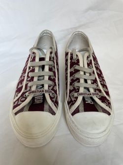 Christian Dior - Burgundy Oblique Walk'N' Dior Sneakers Size 41 IT