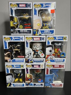 Funko Pop Marvel X-Men Lot 8 Pops NIB - Exclusives Included