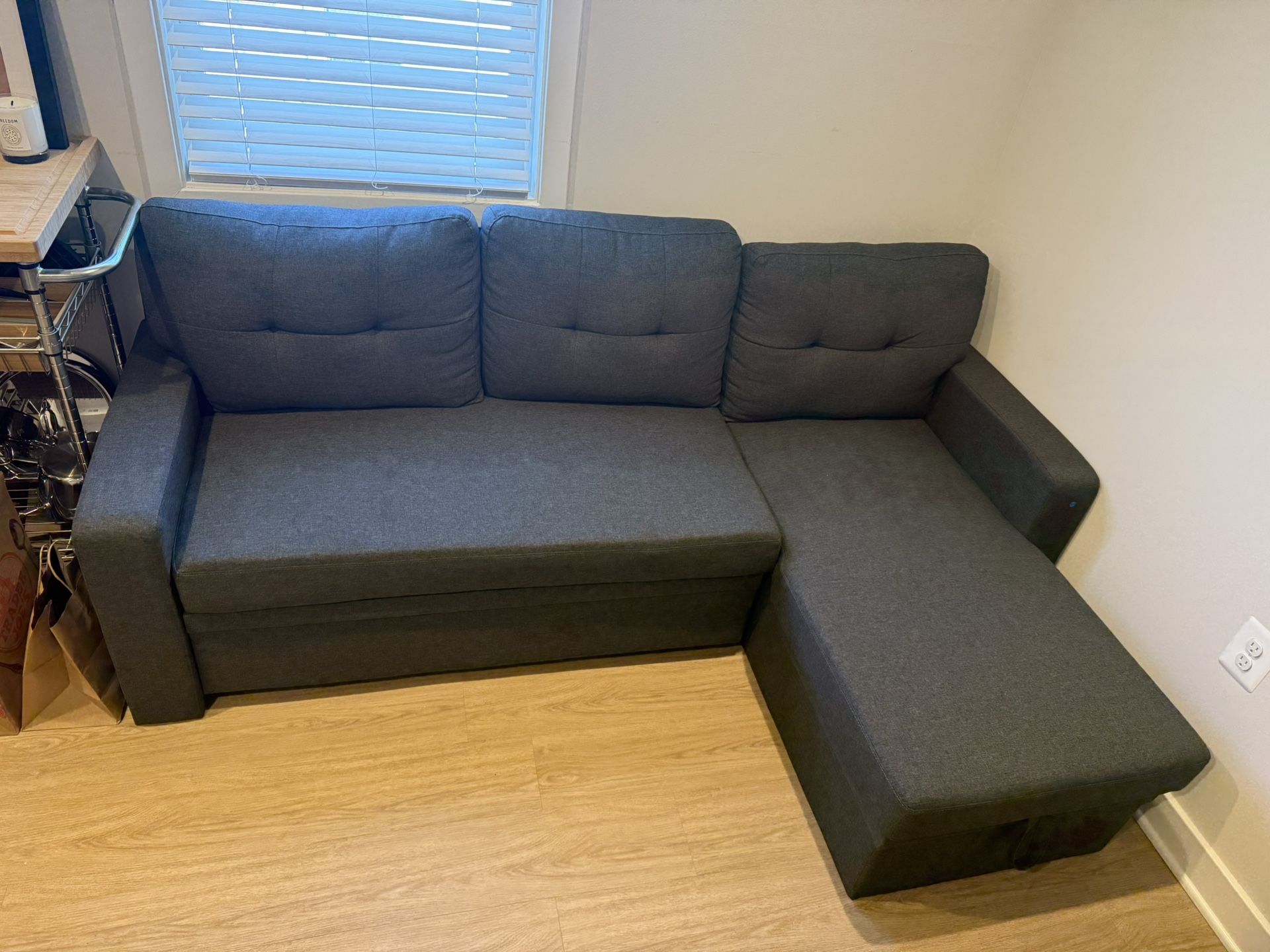 Like New Gray Sectional Couch 