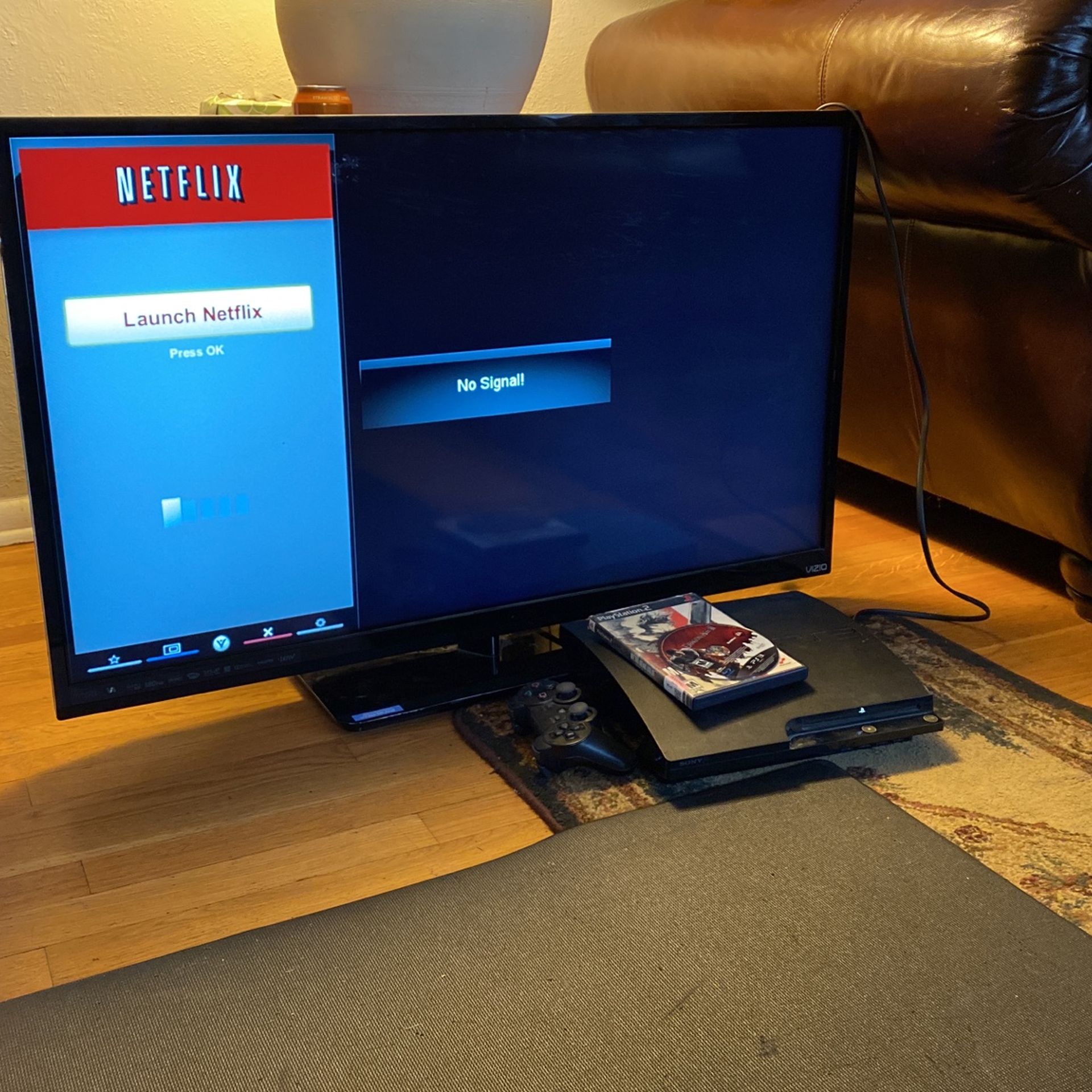 Vizo Smart 42” Tv With PS3 Both Work Great!