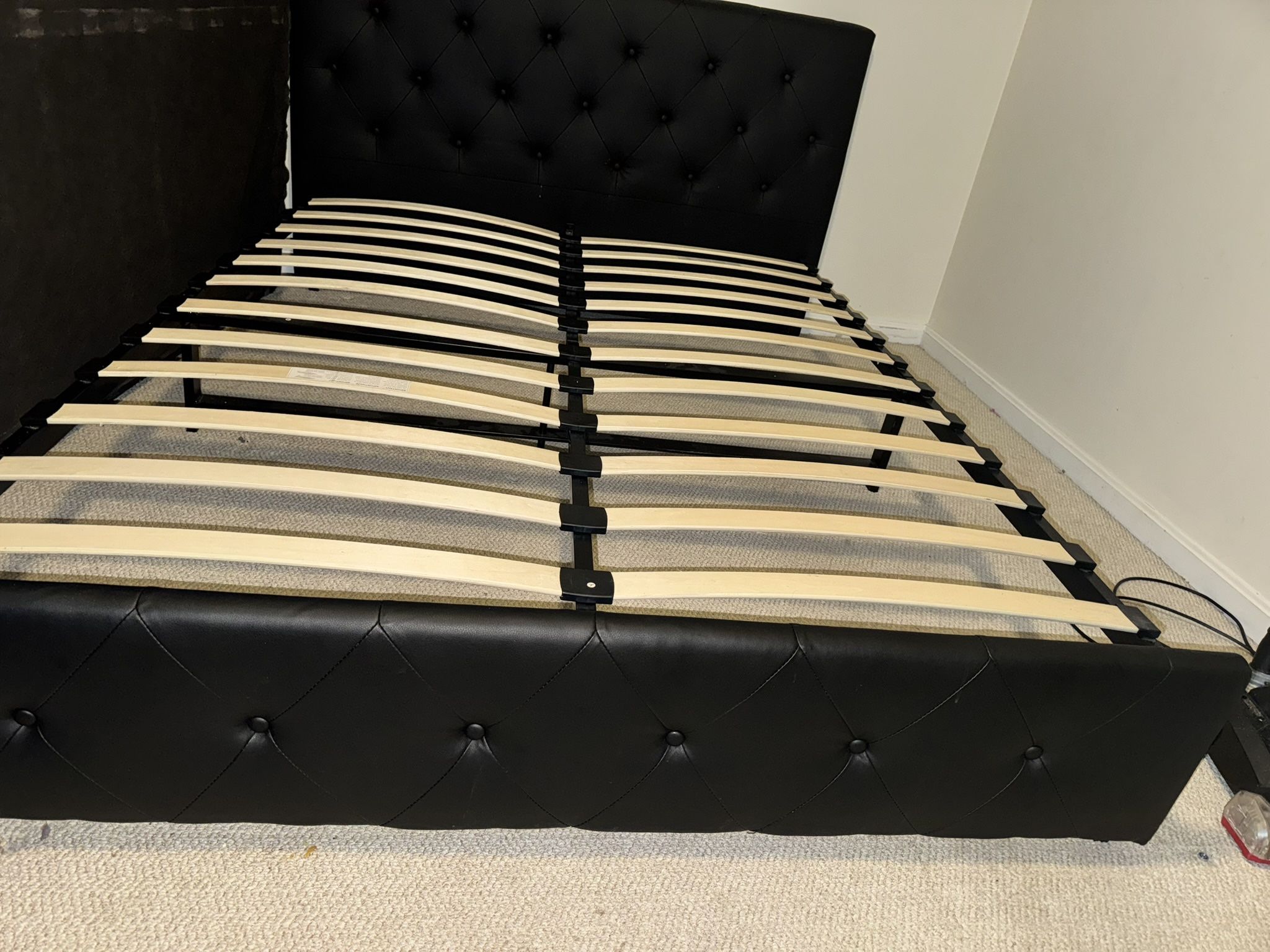 Queen Size Bed Frame With 4 Sliding Drawers