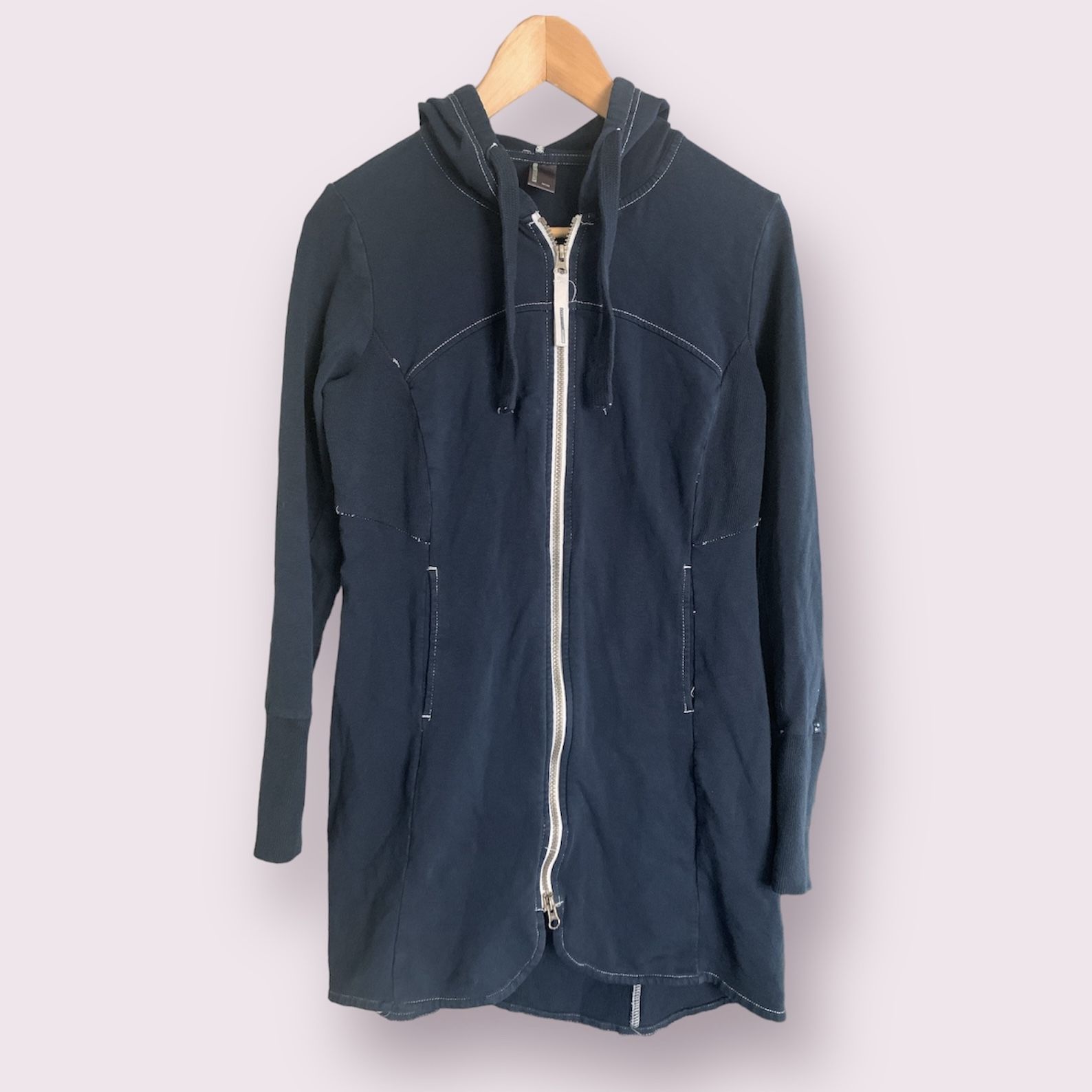 Navy Blue Athletic Hoodie Sweatshirt