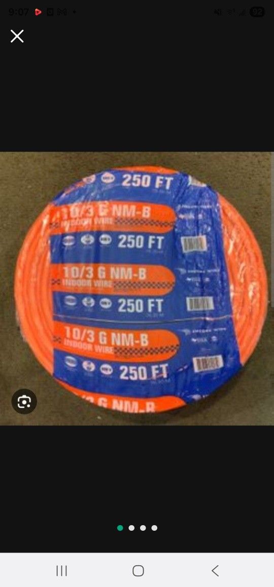 Wire Romex 10/3 250ft
