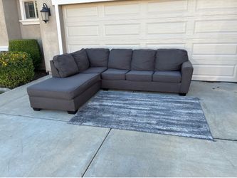 🛋️ Oversized Gray Chaise Sectional – Deep Seating & Lounge Comfort