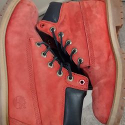Timberlands Ladies Pink Size 7 Suede Leather Boots