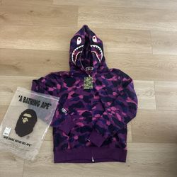 Purple Bape Zipup Hoodie