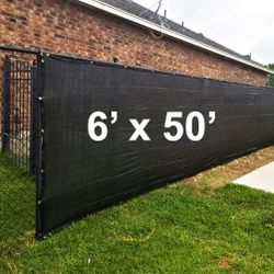 New $45 Privacy Fence 6x50 FT Screen Cover, Mesh Shade Cover for Garden Wall Yard Backyard