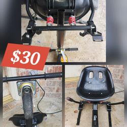 Black hoverboard kart attachment