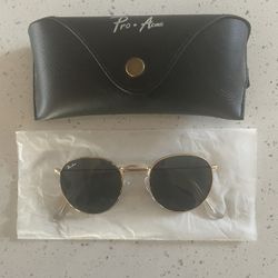 Black & Gold Round Sunglasses