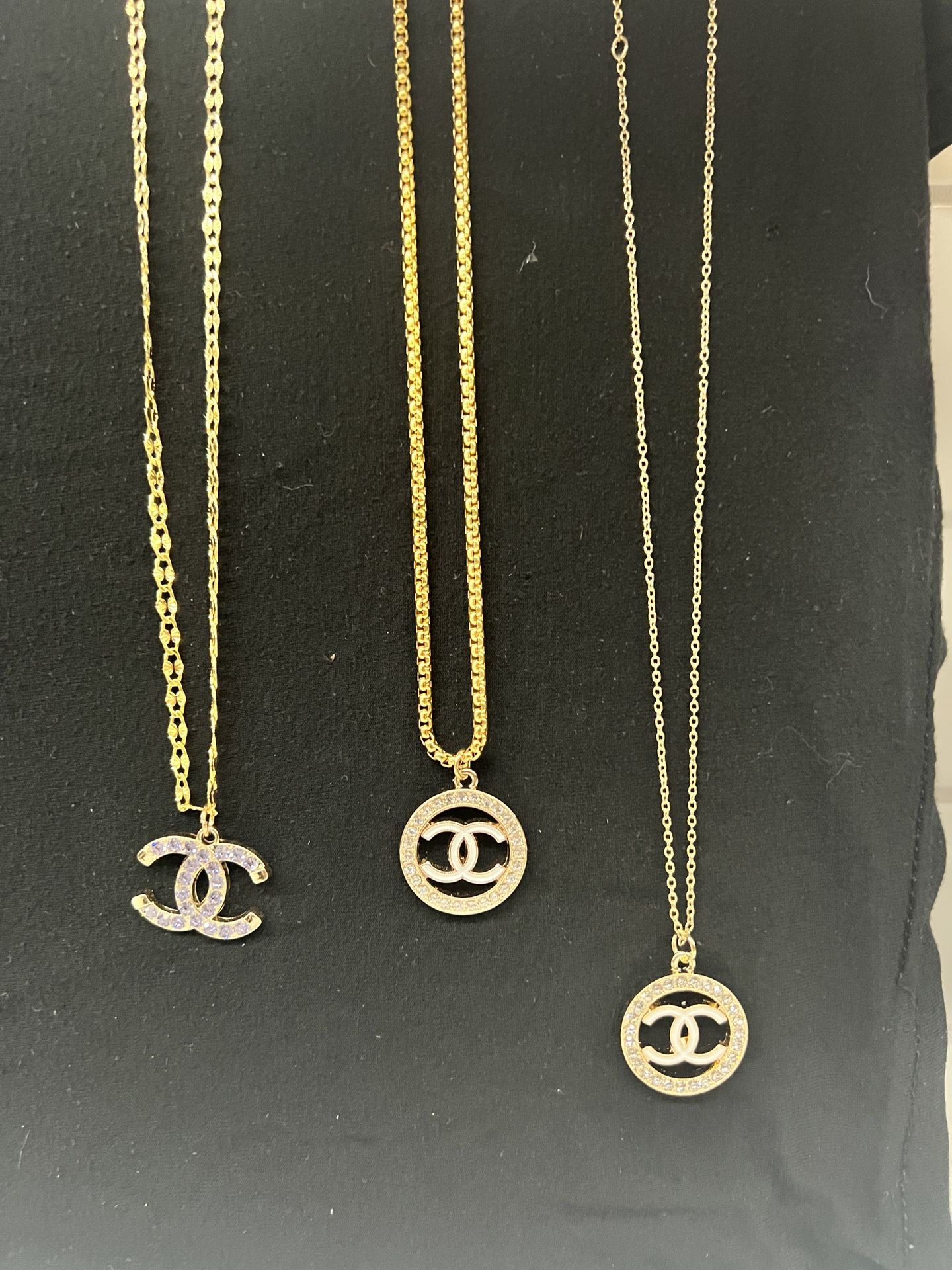 Designer cc Charms With Necklace (one Item Only)