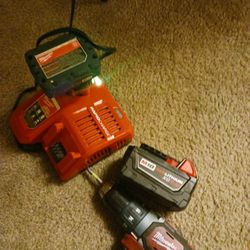 Milwaukee Batteries 5.0&3.0+Rapid  charger & Drill