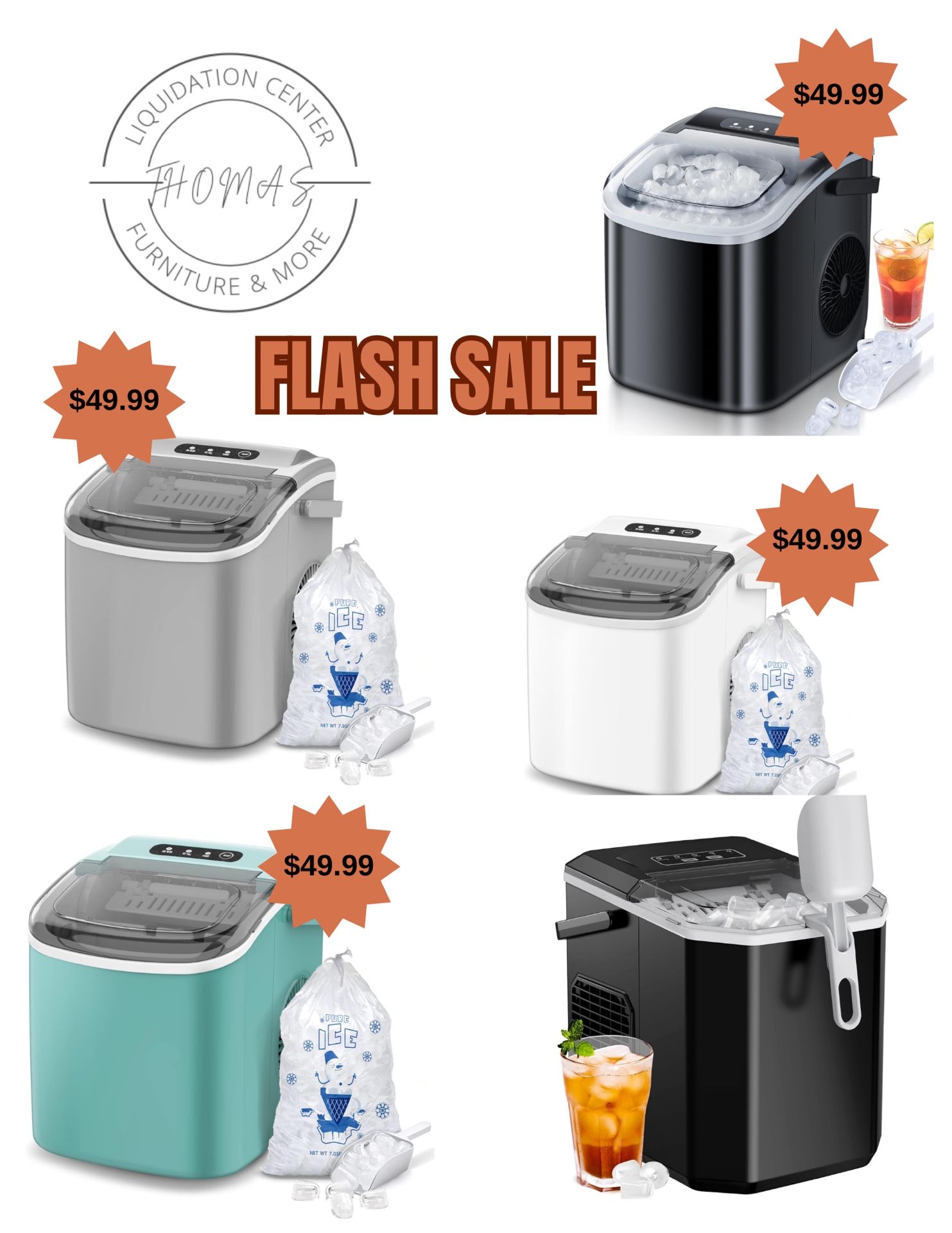 Clearance Sale Counter Top Ice Maker Only $49.99 Each
