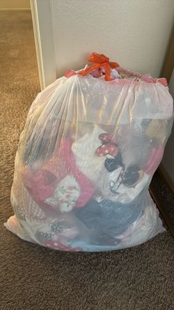 Bag of baby girl clothes