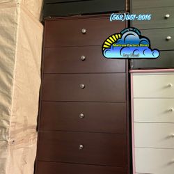 Five Drawer Dresser 1 Knob Jumbo Cherry Chest Cajonera 