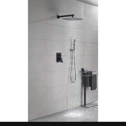 Matte Black Shower Set Whit Handheld Sprayer