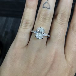 14k White Gold 3.06 CTW Lab Grown Diamond Ring - IGI Certified- $2000 Only 