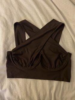 Cross Wrap Crop Tank Top