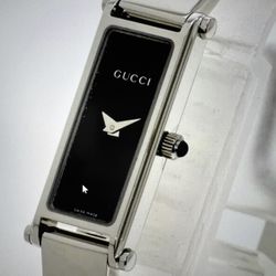 #356 GUCCI Wrist Watch 1500L Ladies sleek and classy Ebay Inv $785 Not In The Envelop Madera