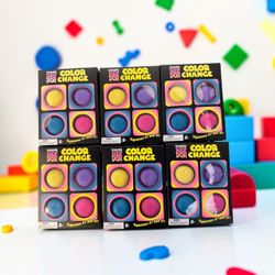 6 Schylling Teenie Nee Doh Color Change 4 Pack Sensory Fidget