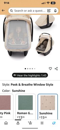 Two items: Blissful Diary Baby Car Seat Covers