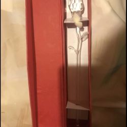12” Clear Glass Rose Valentine