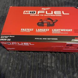 Milwaukee Fuel M18 Compact Bandsaw Kit Tool Bag & 2  High Output Cp 3.0 Battery & Charger 