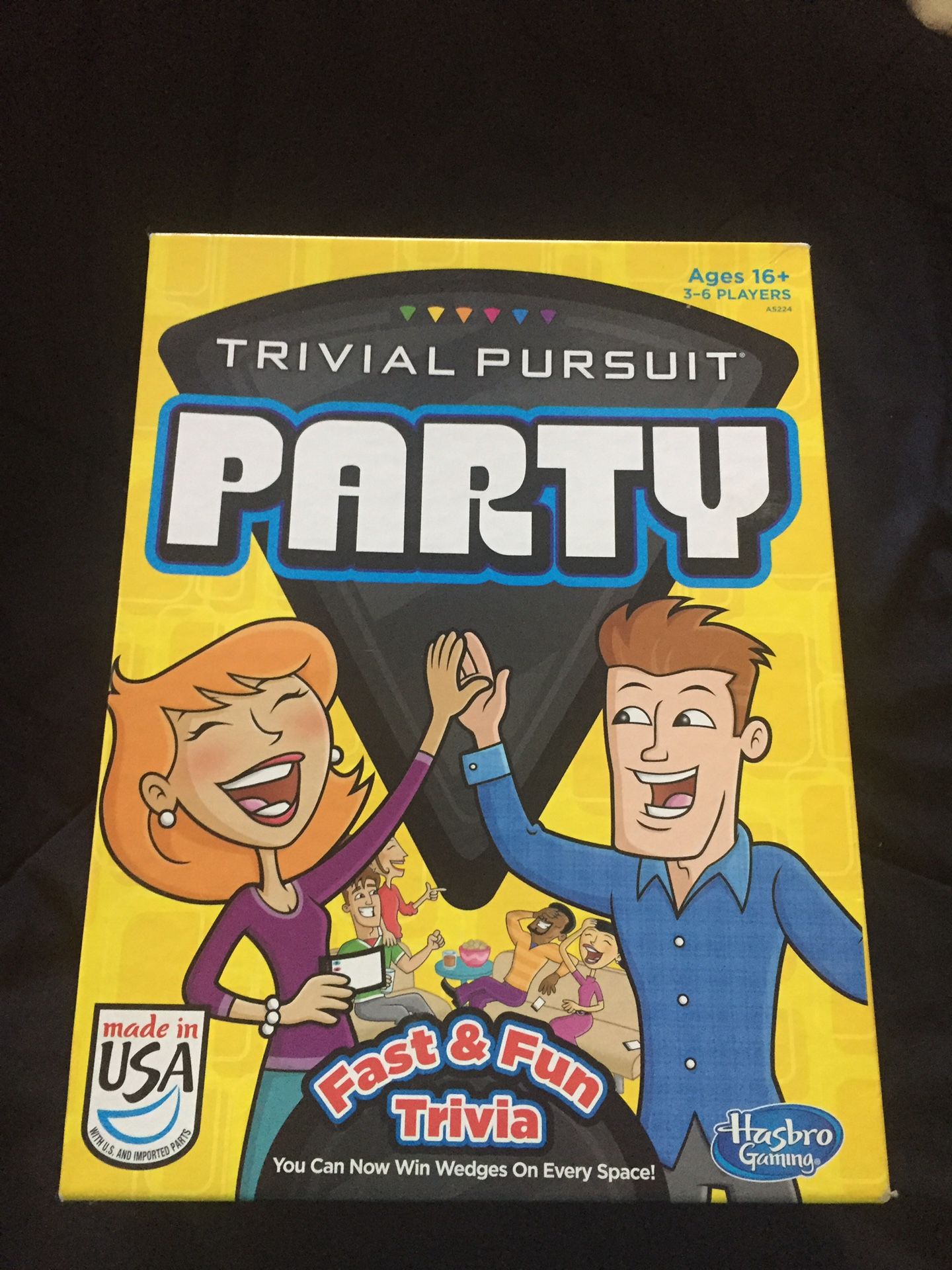 Party trivia board game