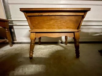 Vintage Dough Box End Table with Hinged Top