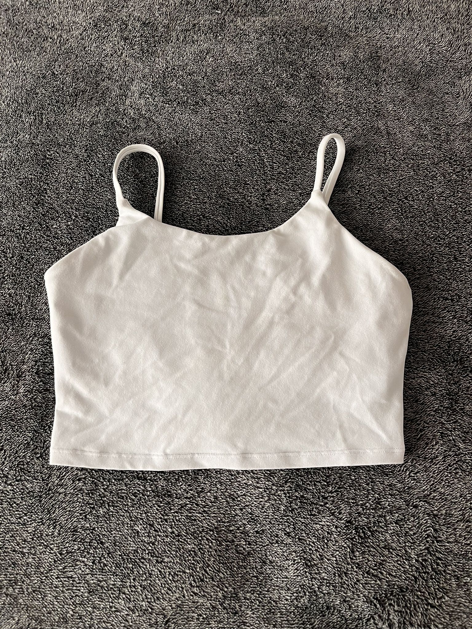 White Crop Top/sports Bra Size Medium